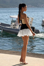 Fall Chic Elegant Strapless Peplum Mini Party Dress image 7