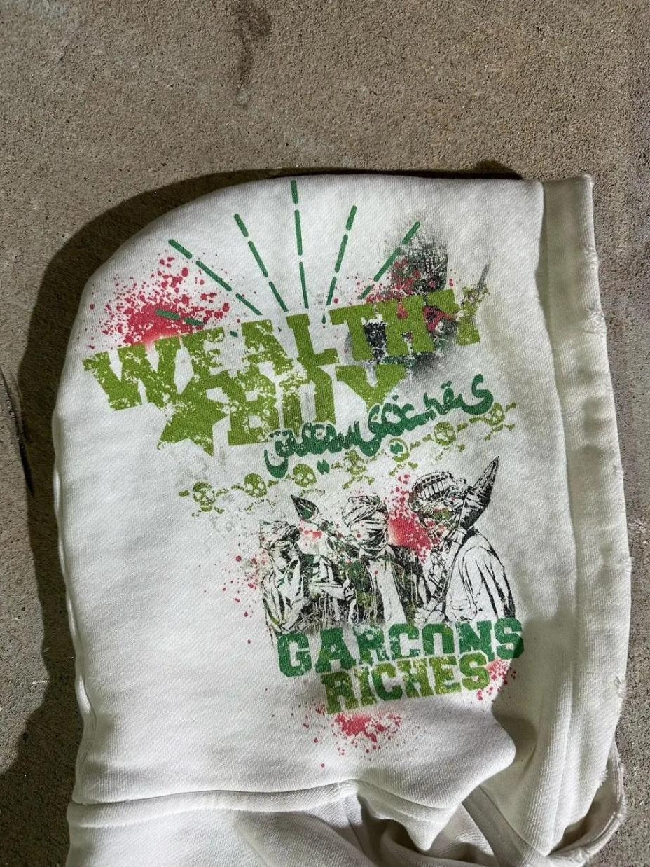 Graffiti Printed Gothic Hoodie image 3