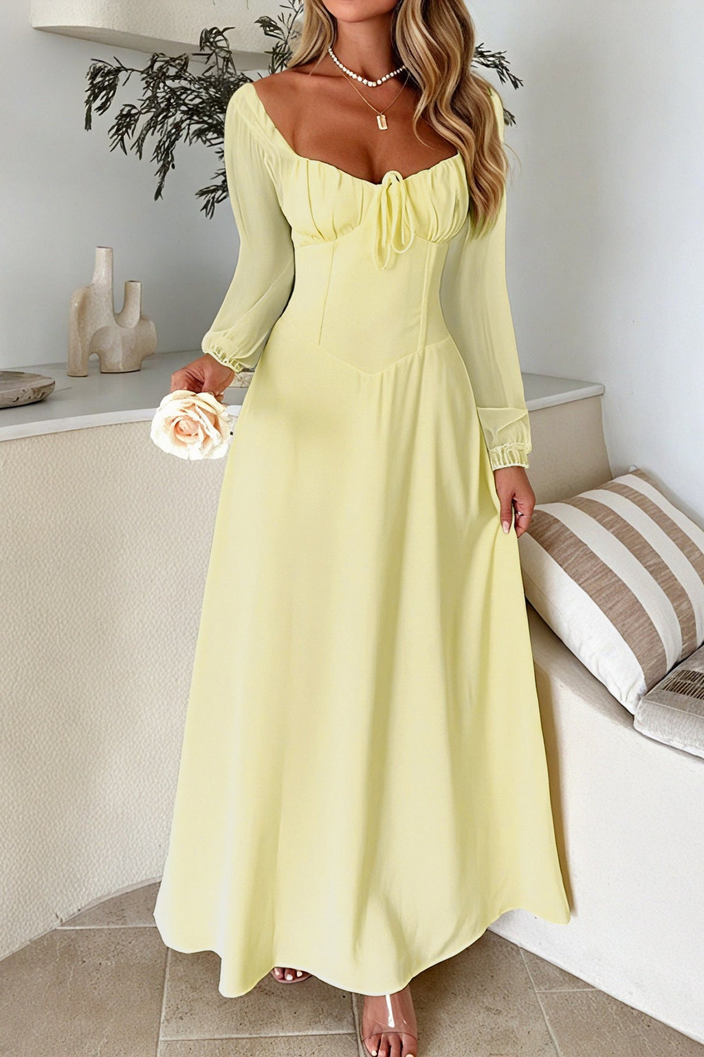 Solid Long Sleeve Party Dress image 9