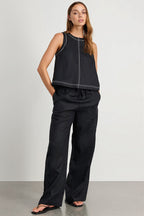 Cotton Linen Vest Two Piece Set image 8