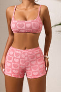 Pink Surf Style Bikini Two Piece Swim Set image 1