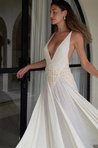 Backless V-Neck Boho Dress image 16