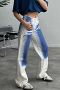 High Waist Printed Dyed Straight Jean image 1
