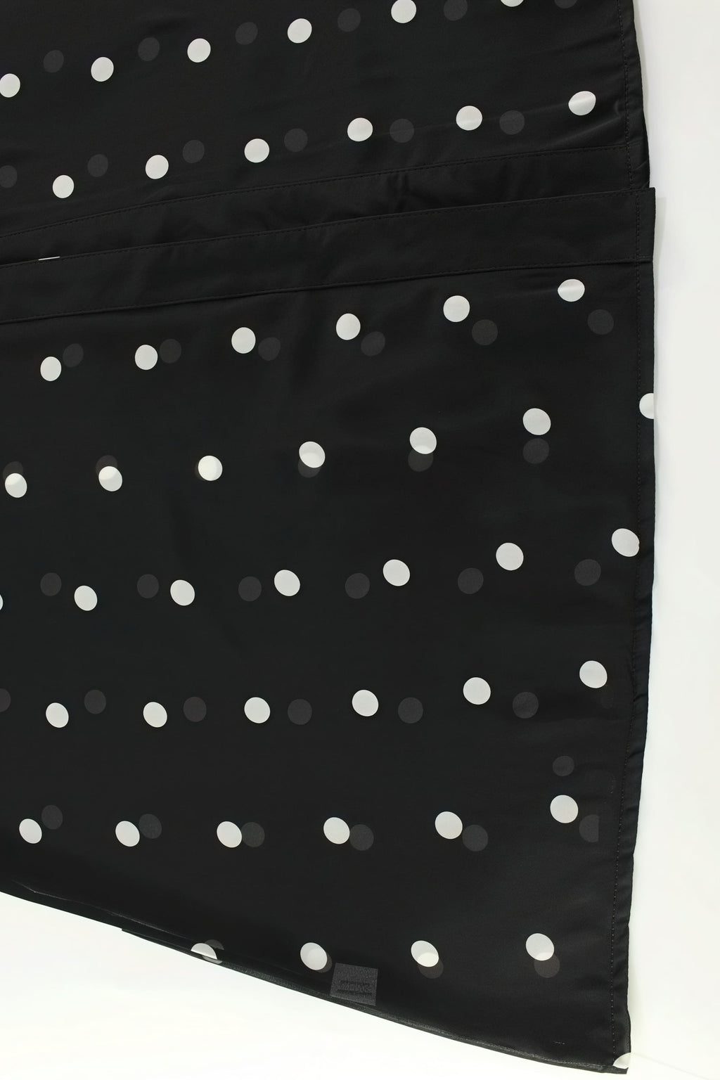 V Neck Waist Long Sleeve High Slit Polka Dot Midi Dress image 7