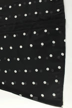 V Neck Waist Long Sleeve High Slit Polka Dot Midi Dress image 7
