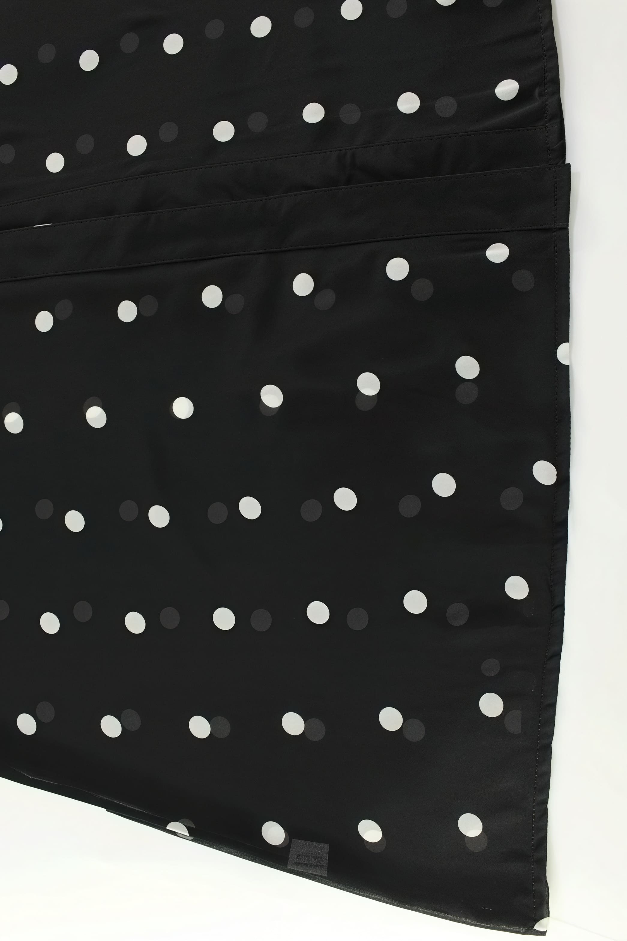 V Neck Waist Long Sleeve High Slit Polka Dot Midi Dress image 7