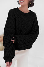 Vintage Chunky Knit Cable Sweater image 7
