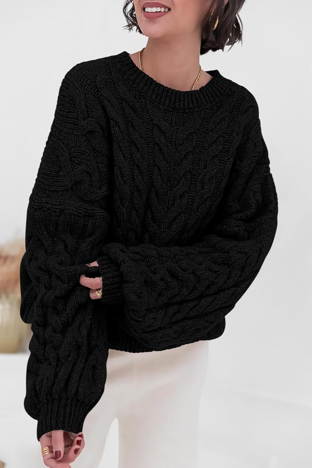 Vintage Chunky Knit Cable Sweater image 7