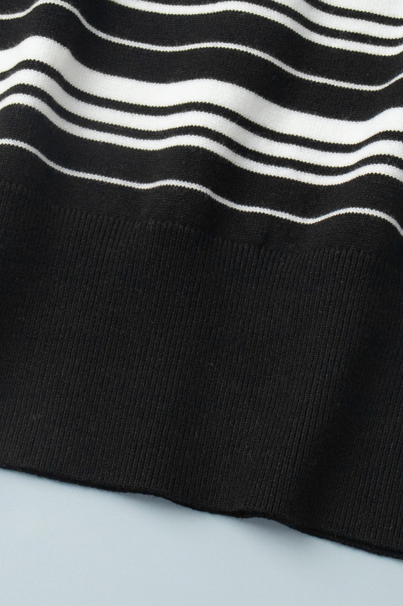 Vintage Striped Knit Polo Sweater image 29