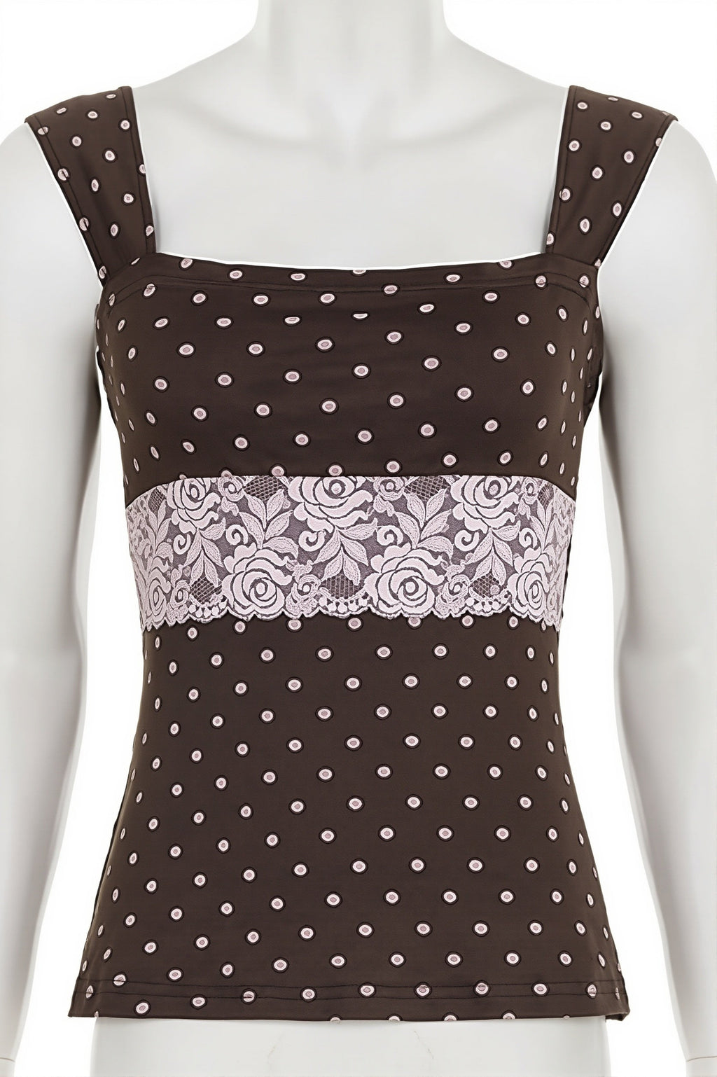 Vintage Polka Dot Lace Tank Top image 4