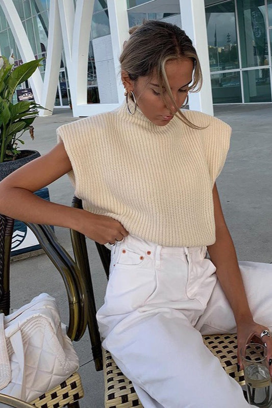 Vintage Turtleneck Short Sleeve Sweater image 5