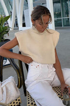 Vintage Turtleneck Short Sleeve Sweater image 5