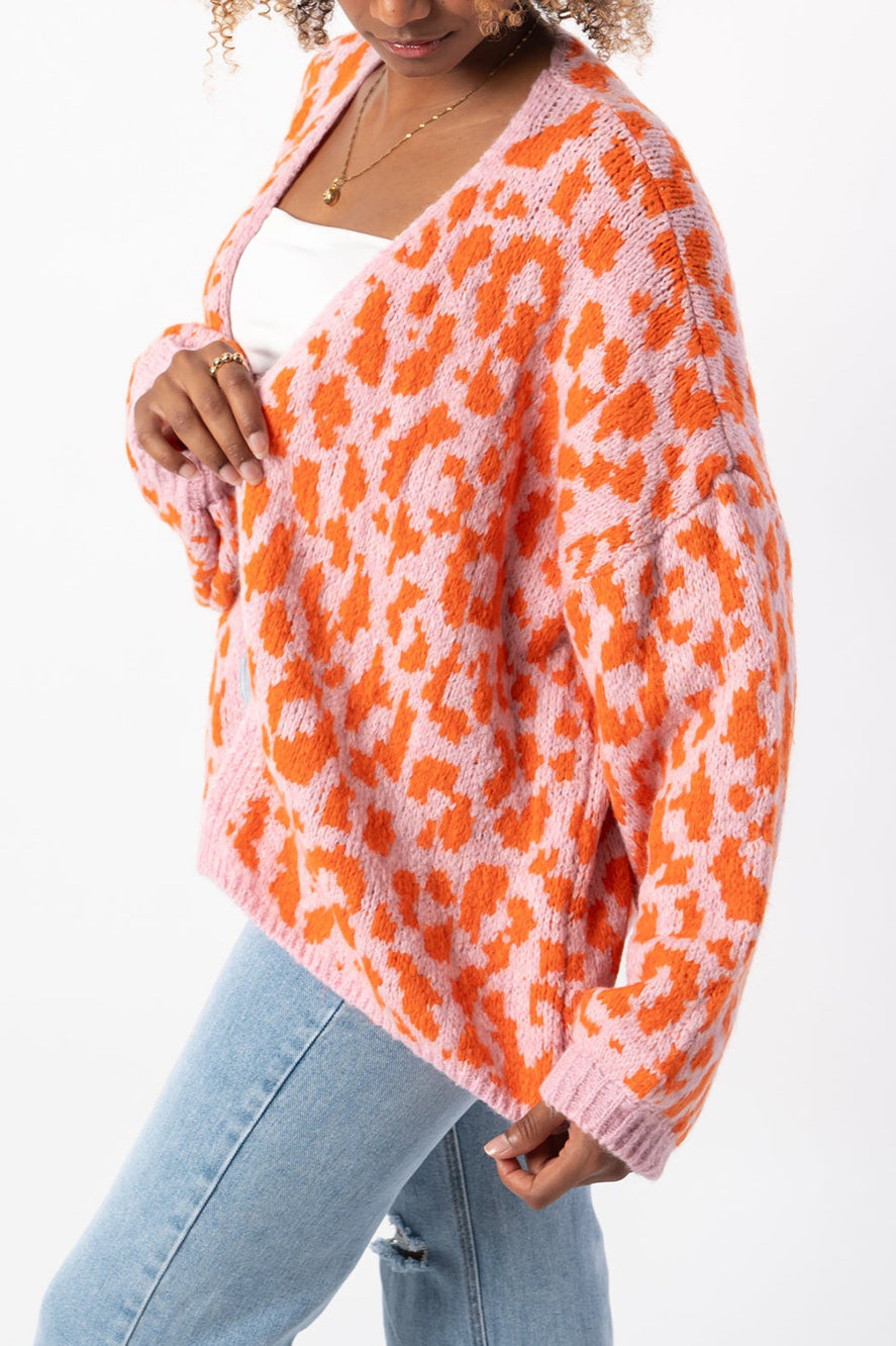 Loose Fit Colorblock Cardigan image 5