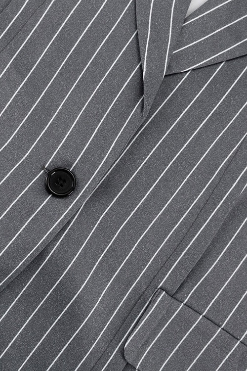 Fashion Striped Suit Blazer Two Piece Set image 7