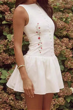 Fitted Embroidered Boho Dress image 4