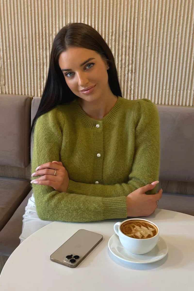 Solid Minimalist Relaxed Long Sleeve Knit Cardigan image 9