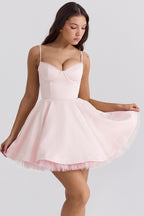 Spaghetti Strap Puff Mini Party Dress image 6