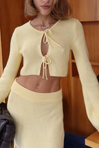 Bell Sleeve Cardigan Set Sweater Dress image 6