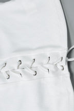 Tie Front Solid Short Two Piece Set image 6