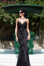 Slim Fit Floral Satin Boho Dress image 3