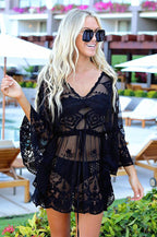 Lace Mesh Embroidered Pullover Cover Up image 8