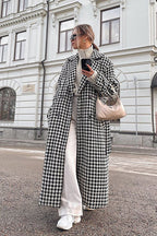 Long Houndstooth Trench High End Overcoat image 1