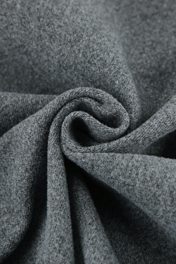 Trendy Grey Wool Short Coat image 9