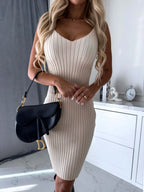 Adeline Ribbed Set detail view styled for Avrienne