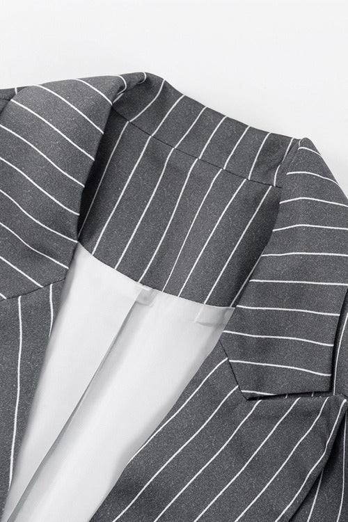 Fashion Striped Suit Blazer Two Piece Set image 5