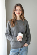 Seamless Knit Wool Pullover Sweater image 7