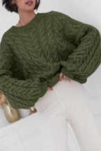 Vintage Chunky Knit Cable Sweater image 18