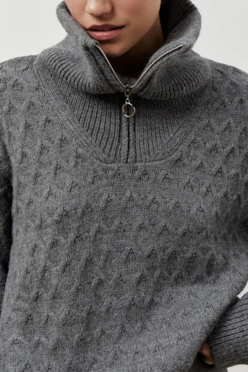 Thick Knit Turtleneck Half-Zip Sweater image 8