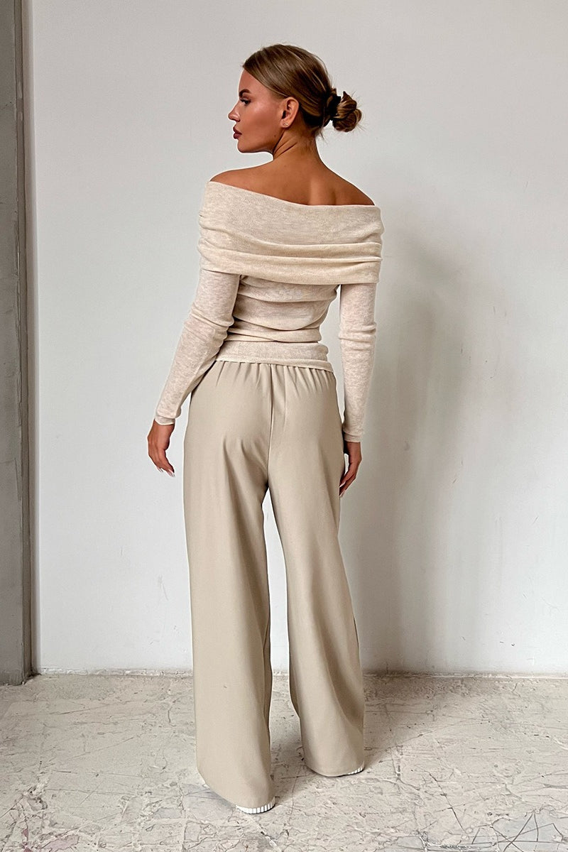Slim Fit Off-Shoulder Knit Top image 8