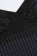 Sheer Polka Dot V-Neck Halter Cami Crop Top image 4