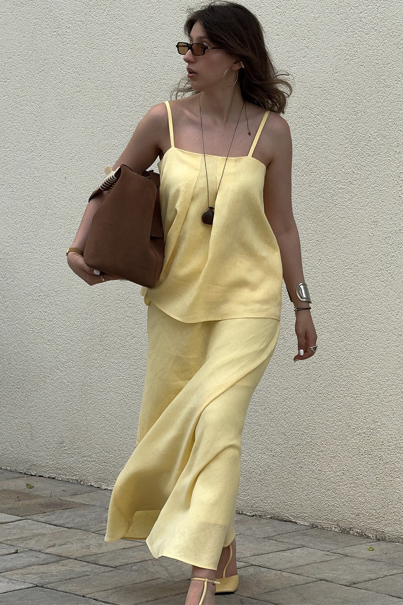 Sleeveless Casual Cami Mermaid Skirt Set image 2