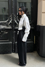 Minimalist Satin Turtleneck Blouse image 2