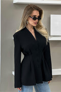 V Neck Waist Cinched Blazer image 5
