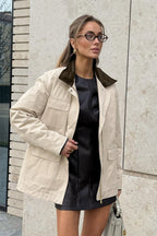 Relaxed Fit Cotton Colorblock Jacket image 2