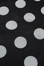 Off-Shoulder Long Sleeve Mesh Ruched Polka Dot Maxi Dress image 5
