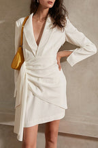 Elegant V-Neck Belted Cocktail Dress image 2