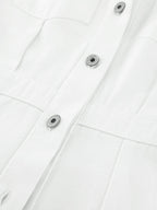 Cotton Belted White Utility Blouse image 11