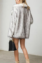 Eco Colorblock Faux Fur Coat image 8