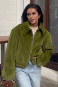 Oversized Velvet Baseball Style Jacket image 1