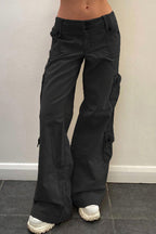 Vintage Street-Style Low-Waisted Cargo Pant image 1