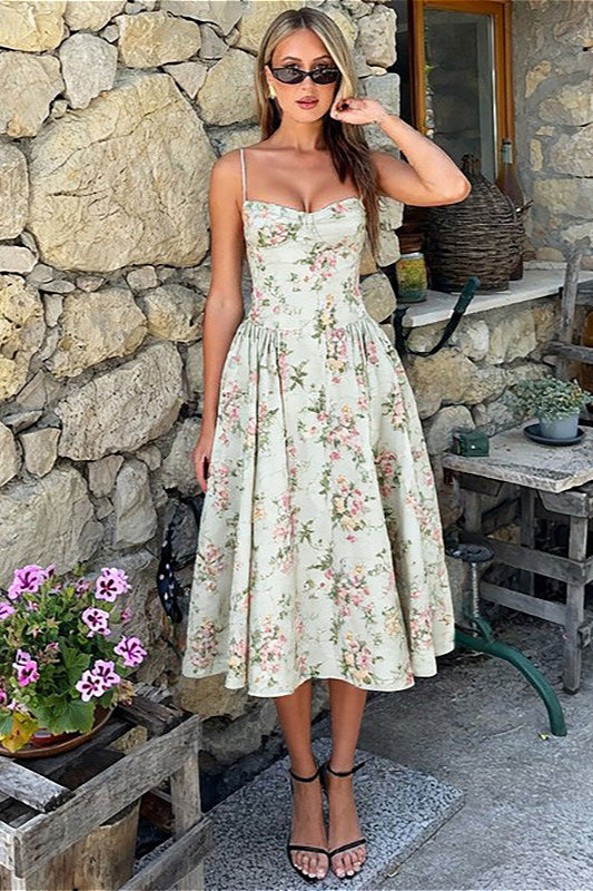 Cami Waist Slim Sexy Versatile Floral Dress image 1