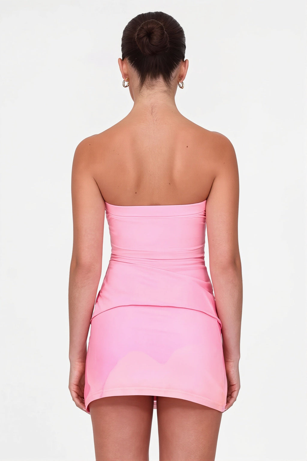 Sexy Strapless Backless Shirred Crop Top Skirt Sets image 4