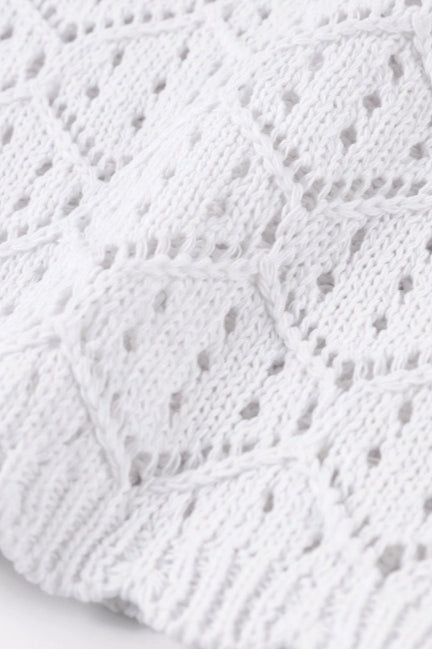 Solid Hollow Out Knit Two Piece Set image 5