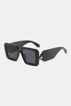 Cora Square Sunglasses detail view styled for Avrienne