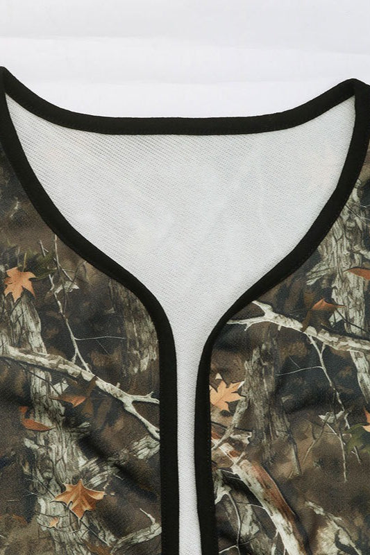 Retro Print Round Neck Cardigan Coat image 5