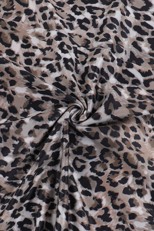 Chic Leopard Print Spaghetti Strap Maxi Dress image 4